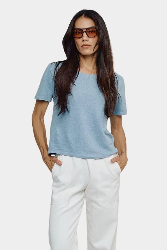 Jungmaven Loma pique tee rainwashed worn front view