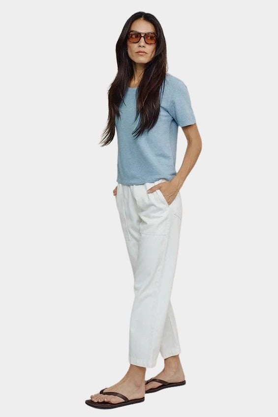 Jungmaven Loma pique tee rainwashed worn side view