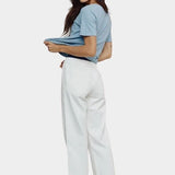Jungmaven Loma pique tee rainwashed worn back view