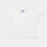 Jungmaven Cropped Ojai Tee in Washed White, front product view at YUCCA Denver