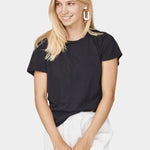 Jungmaven Ojai tee black hemp cotton t shirt front view