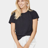 Jungmaven Ojai tee black hemp cotton t shirt front view