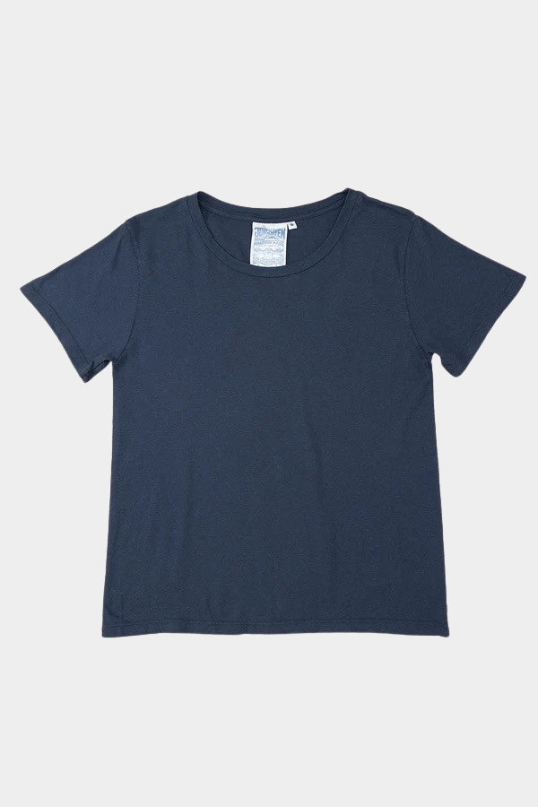 Jungmaven Ojai Tee in Navy, front product view on white at YUCCA Denver