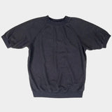 Jungmaven short sleeve raglan fleece sweatshirt black hemp organic cotton crewneck