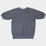Jungmaven Short Sleeve Raglan Fleece Sweatshirt Diesel Gray heavyweight hemp fleece raglan crewneck flat lay front Made in USA