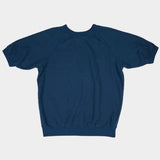 Jungmaven Short Sleeve Raglan Fleece Sweatshirt Navy heavyweight hemp fleece crewneck unisex Made in USA