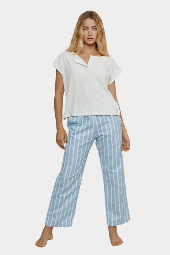 Jungmaven Sonora tee washed white full body outfit view