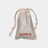 KARST branded fabric drawstring pouch included with hair clip