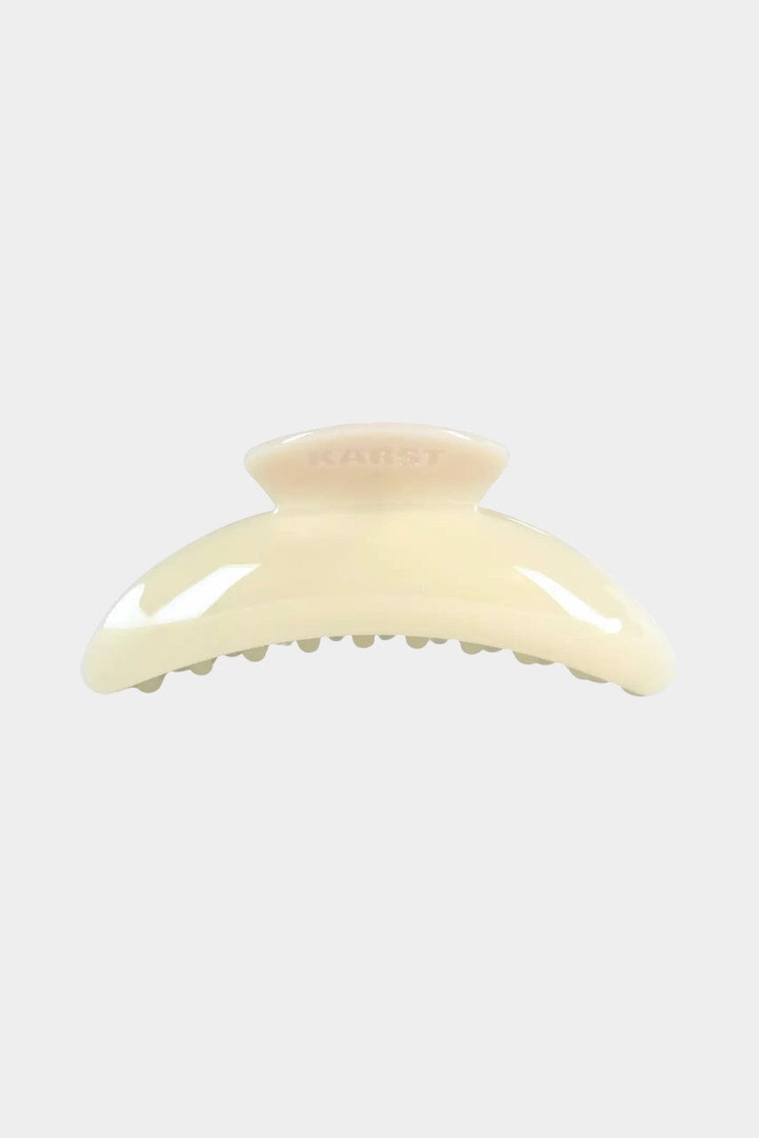 KARST Slim Hair Claw Clip in buttermilk elongated cellulose acetate hair clip