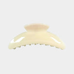 KARST Slim Hair Claw Clip in buttermilk elongated cellulose acetate hair clip