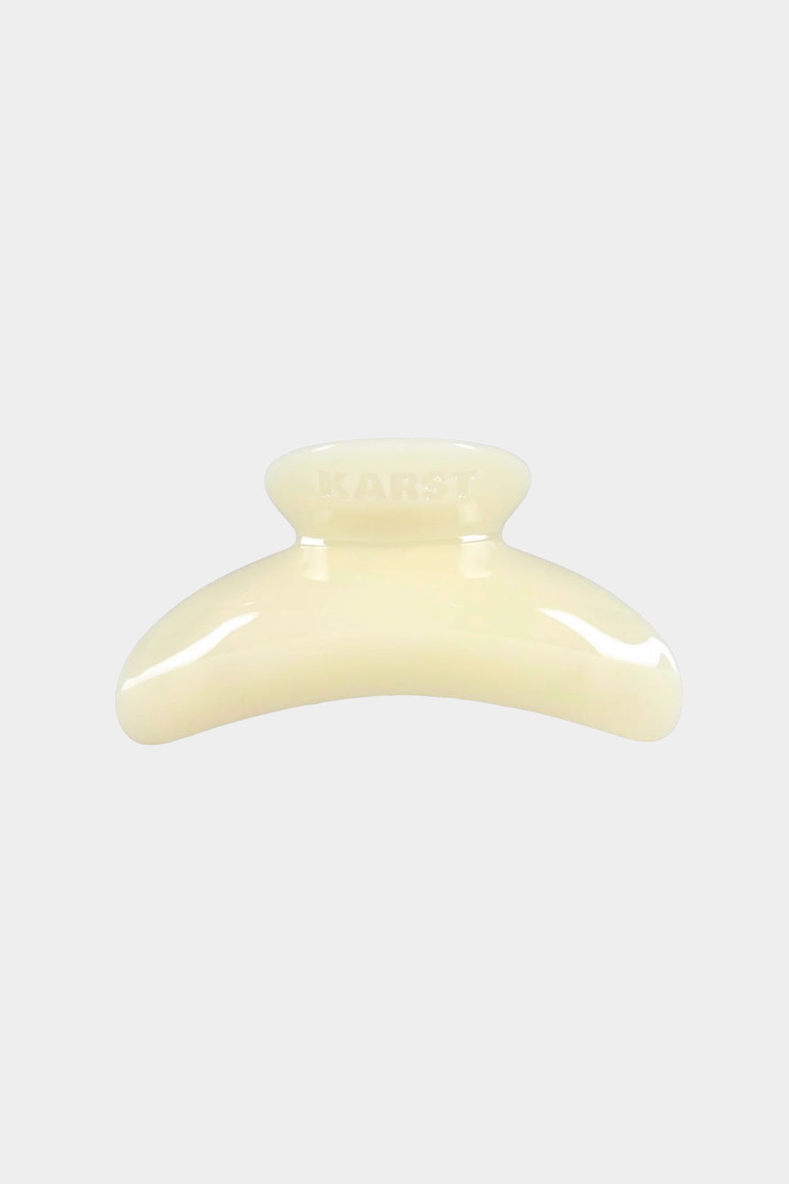 KARST Super Hair Clip in buttermilk oversized cellulose acetate claw clip