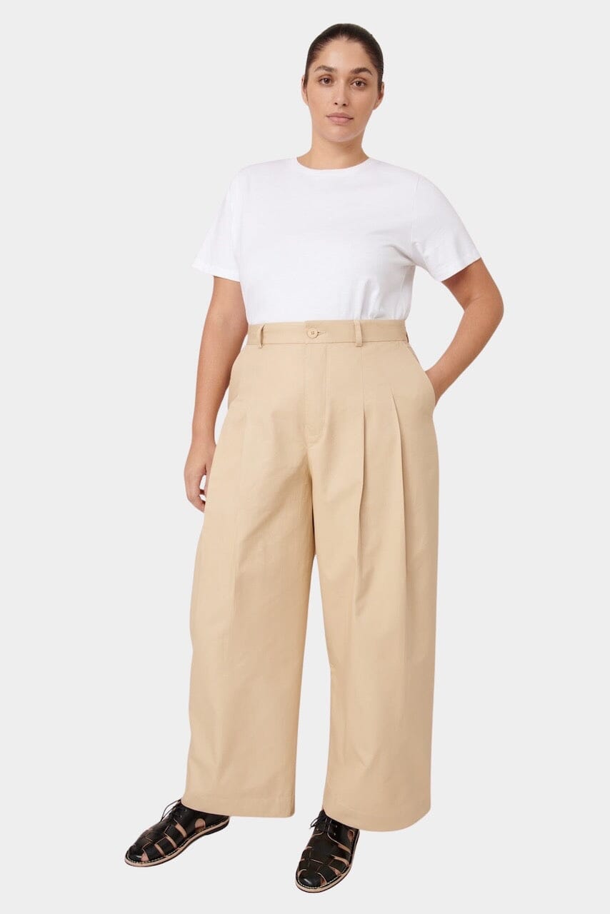 Kowtow - Arch Pant - Dune - Pants - YUCCA, Women’s clothing store Denver, clothing boutiques near me, women’s elevated pants.
