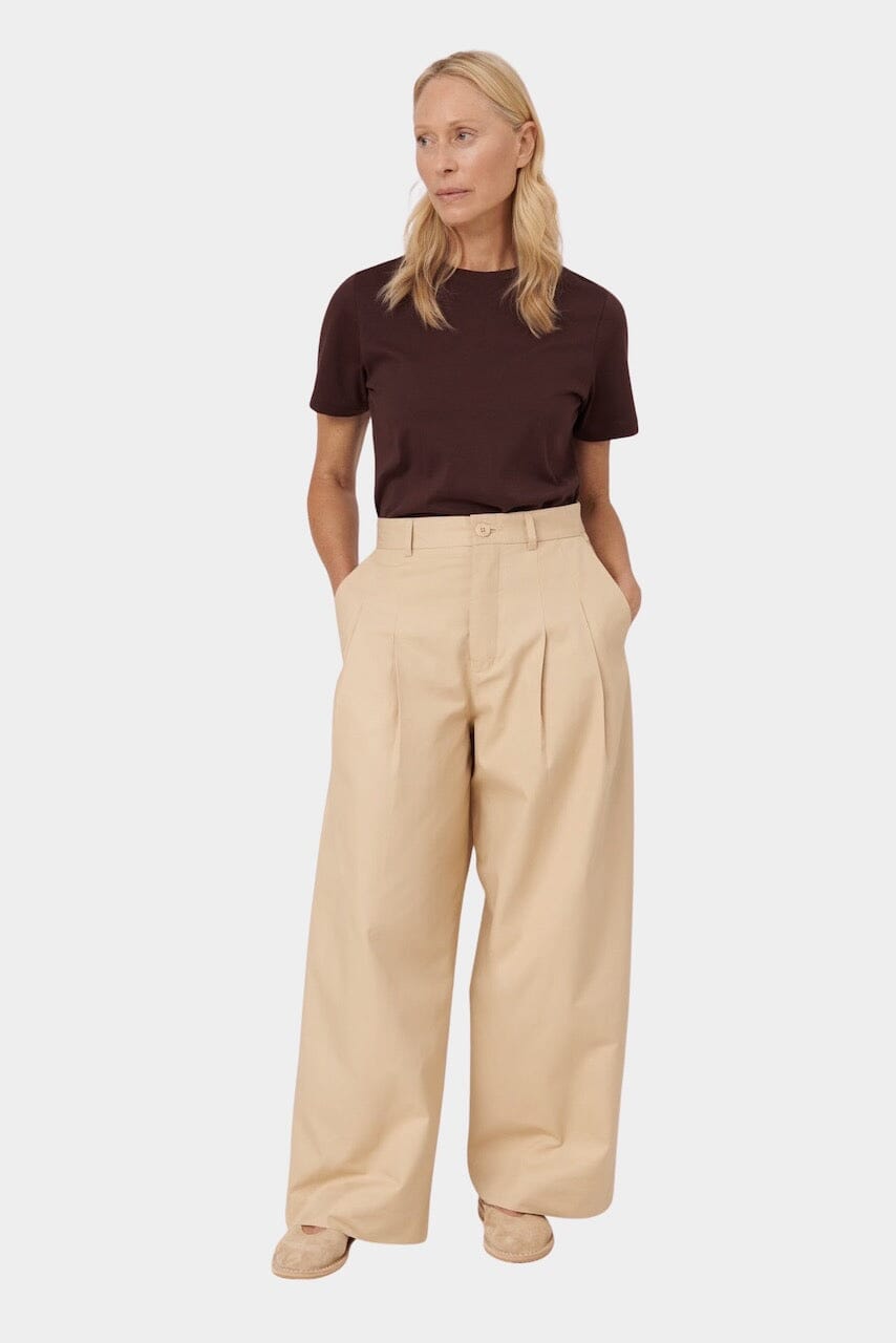 Kowtow - Arch Pant - Dune - Pants - YUCCA, Women’s clothing store Denver, clothing boutiques near me, women’s elevated pants.