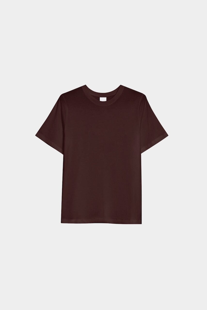 Kowtow - Classic Tee - Mahogany - Shirts & Tops - YUCCA, Boutiques Denver, stylish tops for women, high quality casual tops.