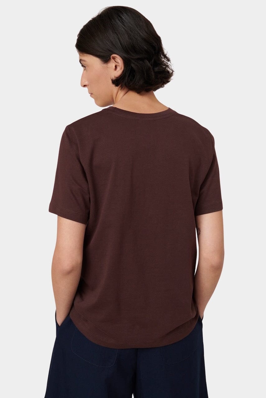 Kowtow - Classic Tee - Mahogany - Shirts & Tops - YUCCA, Boutiques Denver, stylish tops for women, high quality casual tops.