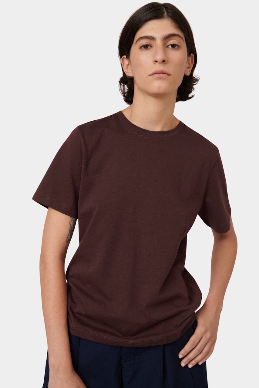 Kowtow - Classic Tee - Mahogany - Shirts & Tops - YUCCA, Boutiques Denver, stylish tops for women, high quality casual tops.