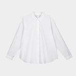 Kowtow Daily Shirt in white, flat lay front view