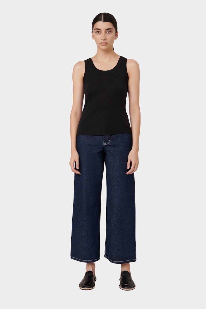 Kowtow - Everyday Singlet - Black - Tank Top - YUCCA, Boutiques Denver, stylish tops for women, high quality casual tops.