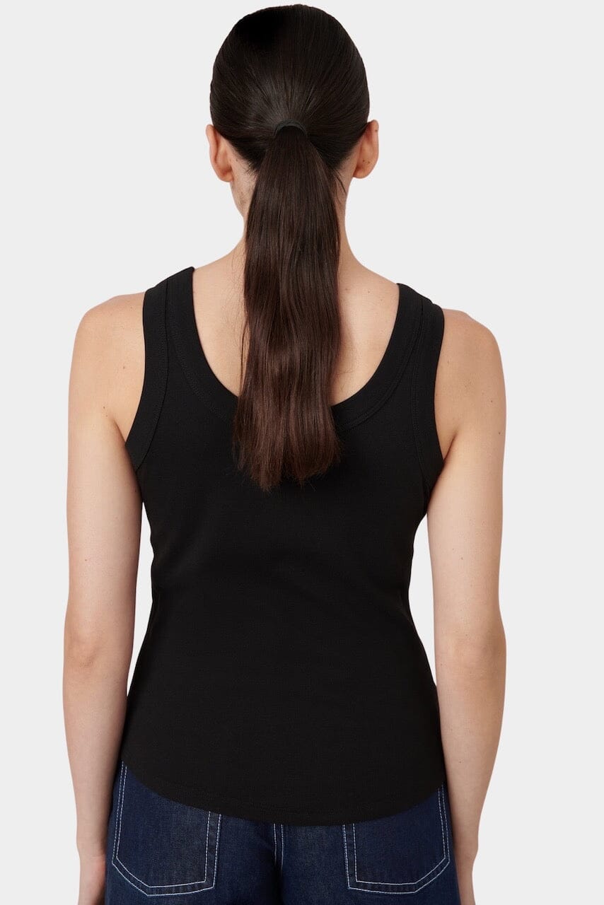 Kowtow - Everyday Singlet - Black - Tank Top - YUCCA, Boutiques Denver, stylish tops for women, high quality casual tops.