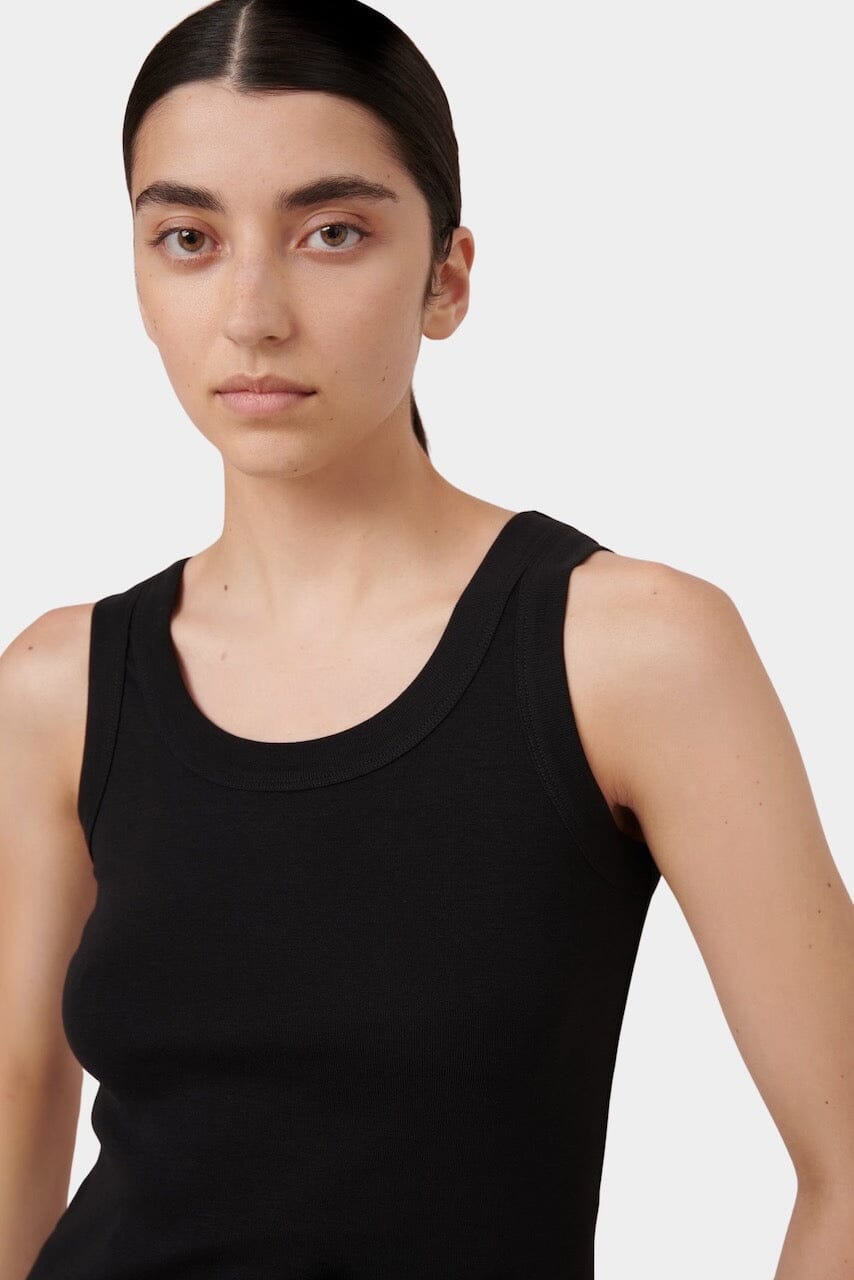Kowtow - Everyday Singlet - Black - Tank Top - YUCCA, Boutiques Denver, stylish tops for women, high quality casual tops.
