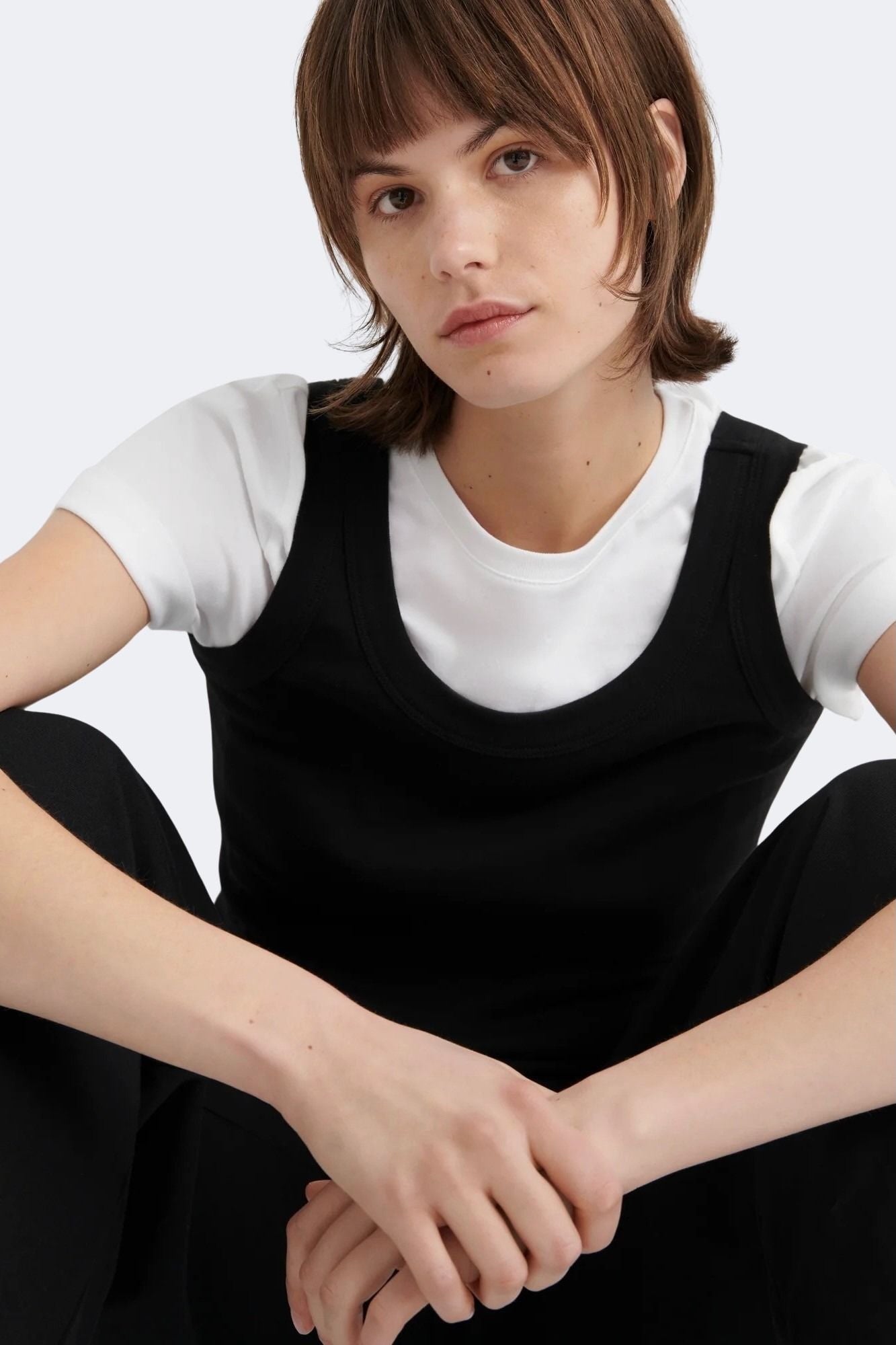 Kowtow - Everyday Singlet - Black - Tank Top - YUCCA, Boutiques Denver, stylish tops for women, high quality casual tops.