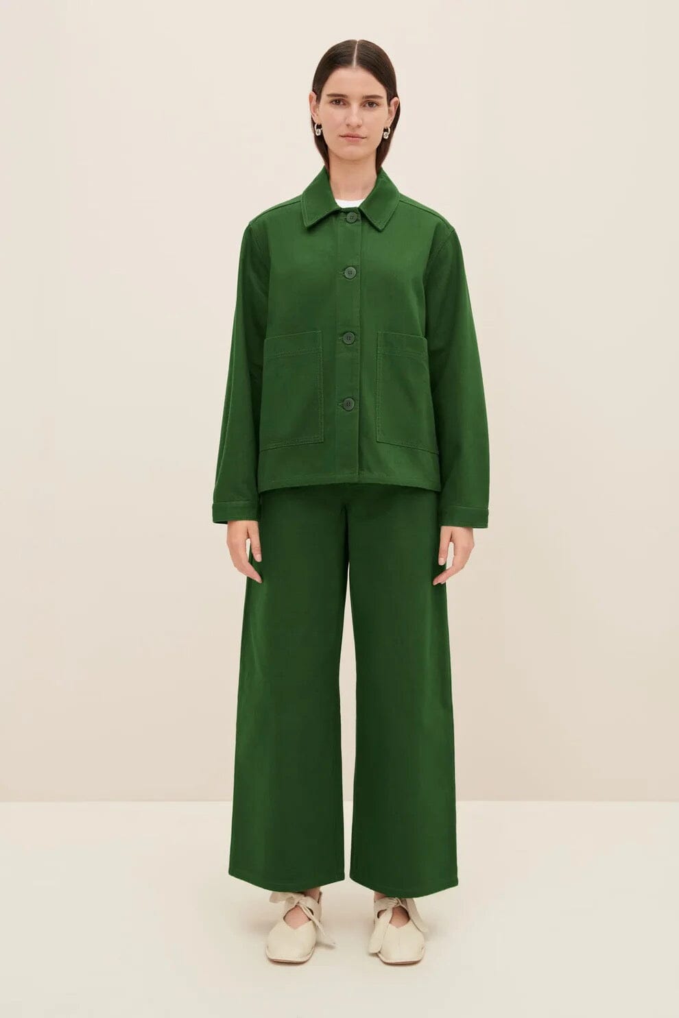 Kowtow | Felix Jacket In Green Denim - SHOP YUCCA Coats & Jackets KOWTOW - YUCCA 