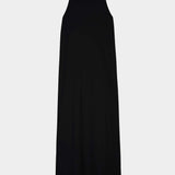 Kowtow Low Back Dress in black, flat lay front view