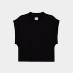 Kowtow Method Tank in black, flat lay front view