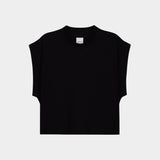 Kowtow Method Tank in black, flat lay front view