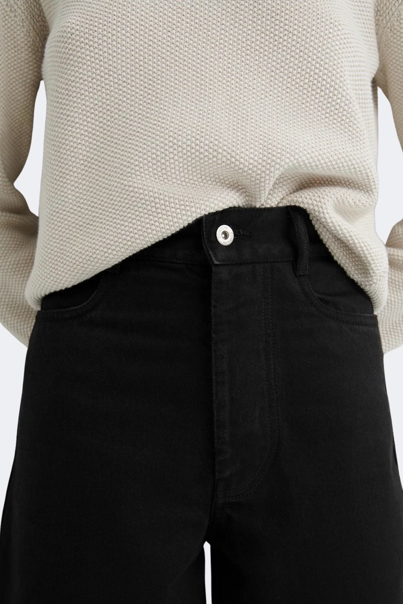 Kowtow - Sailor Jeans - Black - Pants - YUCCA, boutiques Denver, denim jeans online, capsule wardrobe, shop local Denver.