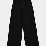 Kowtow Sailor Jeans in black, flat lay front view