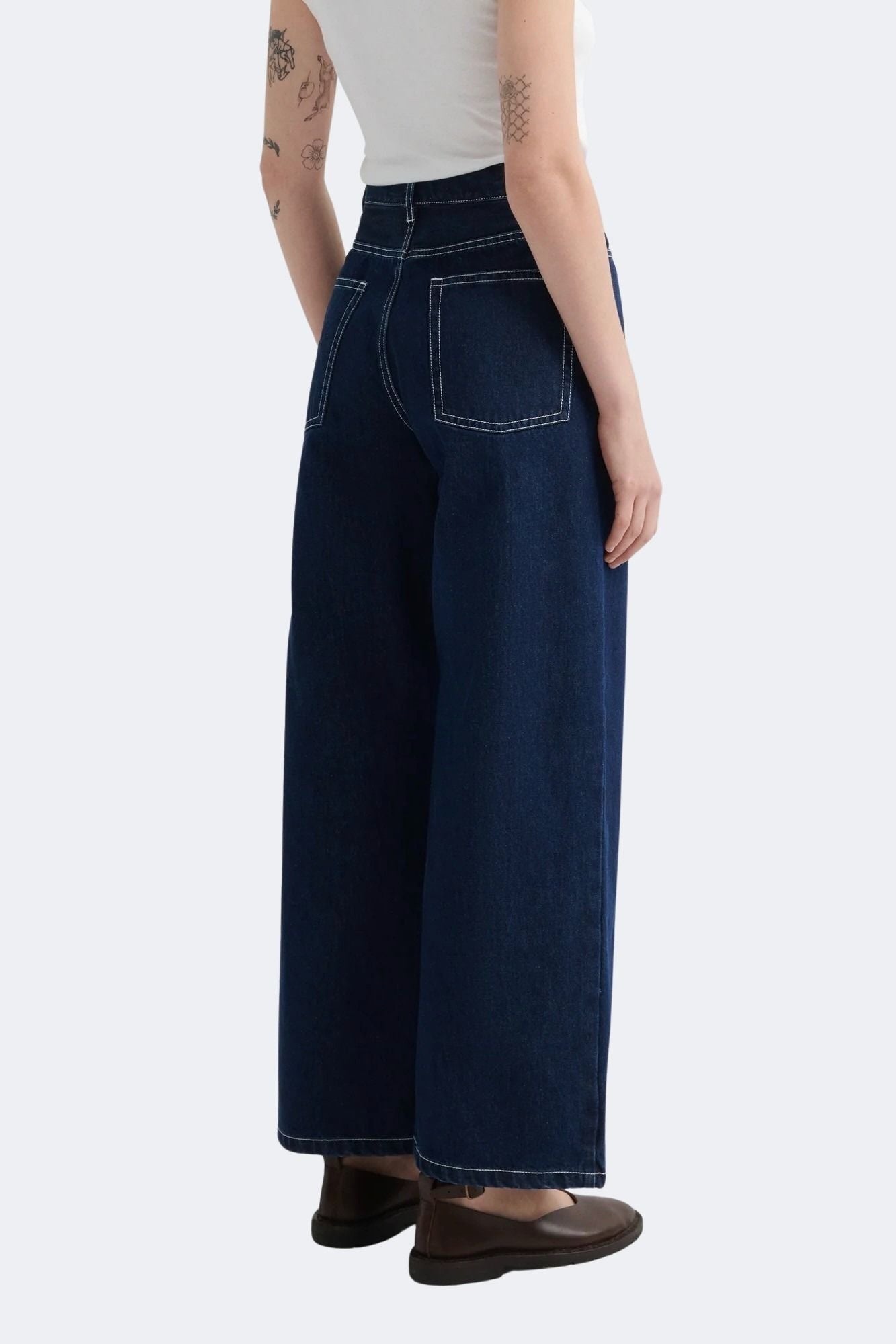 Kowtow - Sailor Jeans - Indigo Denim - Pants - YUCCA, boutiques Denver, high end denim jeans online, capsule wardrobe.