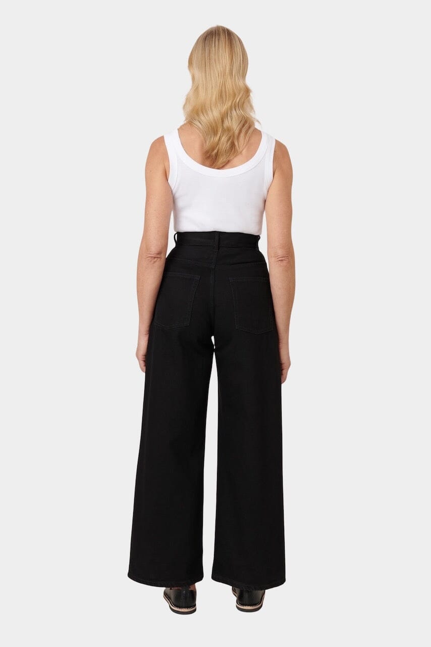 Kowtow - Sailor Jeans - Black - Pants - YUCCA, boutiques Denver, denim jeans online, capsule wardrobe, shop local Denver.