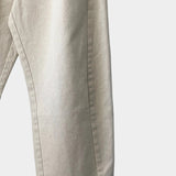 Le Bon Shoppe Arc Pants Naturel cotton twill curved side panel and cropped hem detail