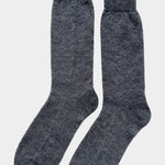 Le Bon Shoppe Mohair Veil Socks Charcoal pair showing sheer knit and ribbed cuffs