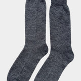 Le Bon Shoppe Mohair Veil Socks Charcoal pair showing sheer knit and ribbed cuffs