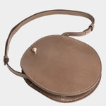 Lindquist Eggi Bag otter leather crossbody top angle with strap
