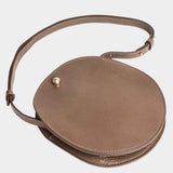 Lindquist Eggi Bag otter leather crossbody top angle with strap