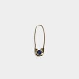 Loren Stewart Cirque Safety Pin Earring with blue sapphire at YUCCA Denver