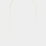 10K gold herringbone chain necklace with sleek flat silhouette.