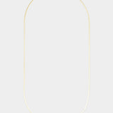 10K gold herringbone chain necklace with sleek flat silhouette.