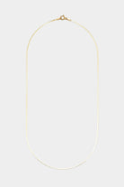 10K gold herringbone chain necklace with sleek flat silhouette.