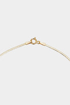 10K gold herringbone necklace with secure clasp closure detail.