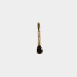 Loren Stewart Mini Gemstone Diamond Safety Pin Earring in 14k gold with black diamond at YUCCA Denver