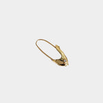Single Loren Stewart Pisces Safety Pin Earring with a diamond eye on a light gray background