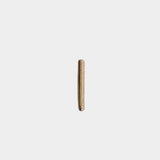 14K gold vertical bar stud earring with minimalist design.