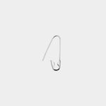 Open Loren Stewart Safety Pin Earring handcrafted from recycled sterling silver.
