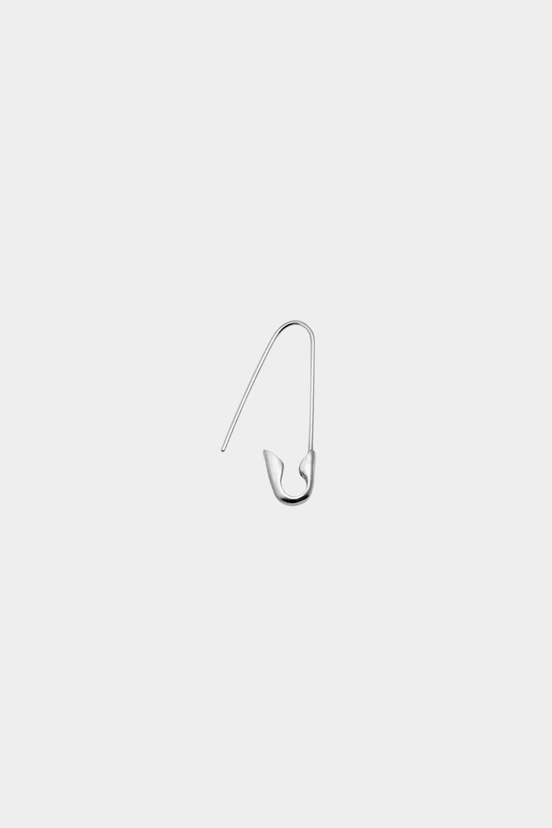 Open Loren Stewart Safety Pin Earring handcrafted from recycled sterling silver.