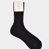 Maria La Rosa - Bio Cotton Socks - Black - Socks - YUCCA, boutique near me, cozy socks, unique socks, Italian socks.