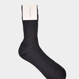 Maria La Rosa - Bio Cotton Socks - Dark Grey Melange - YUCCA, cozy socks, unique socks, Italian socks.